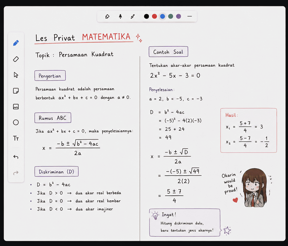 Preview kelas online MyFismat - latihan terukur bersama tutor